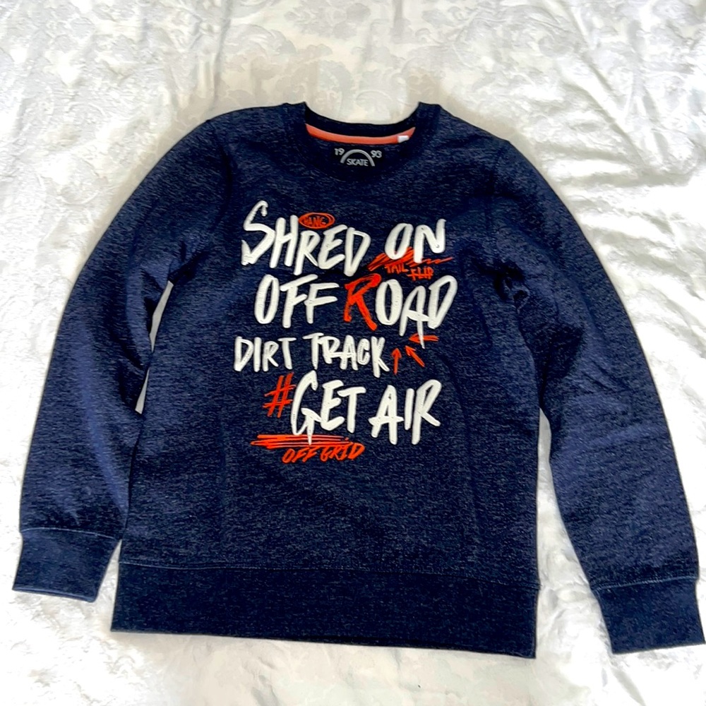 Skate Nation USA Boys Long Sleeve Blue Sweater Size 10/12